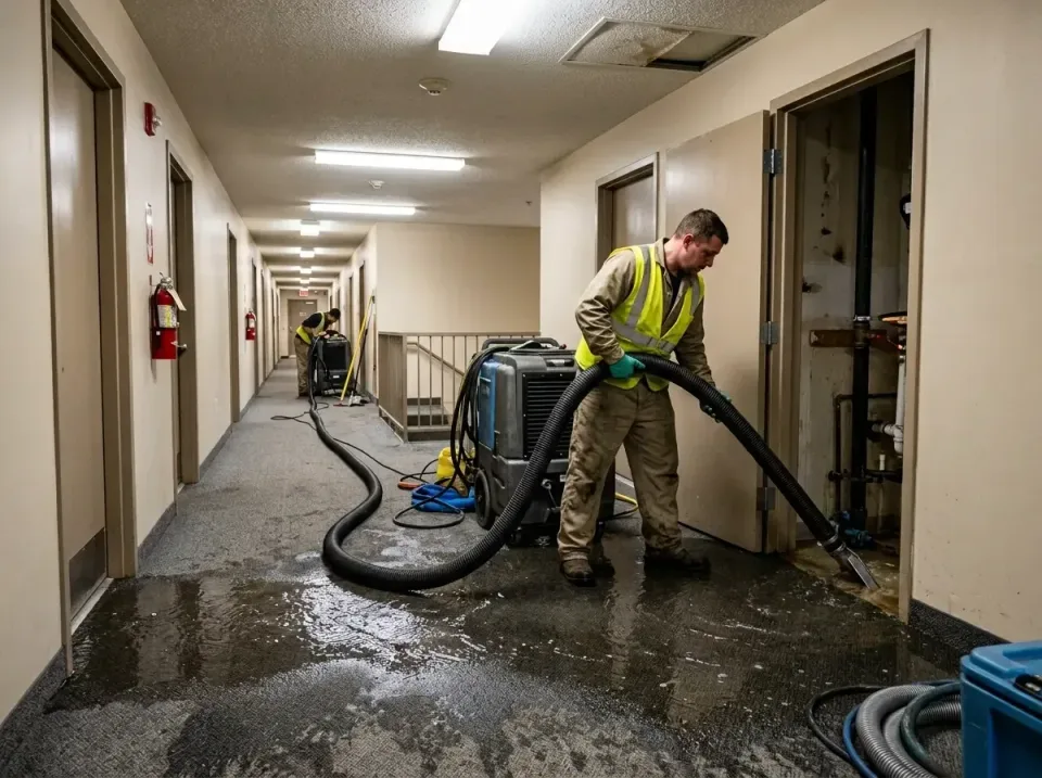 multi-unit-apartment-hallway-f-005 — frequently asked questions, Emergency Burst Pipe Water Extraction & Removal in West Mel…